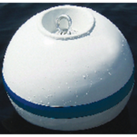 TAYLOR Sur-Moor Shackle Buoy - White With Blue Reflective Striping 46818